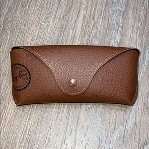 Ray-Ban Tan Leather Eyewear Case
